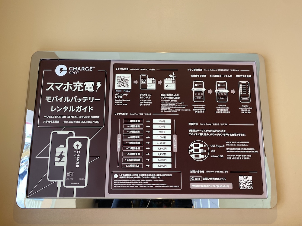 モバイルバッテリーレンタルサービスの料金