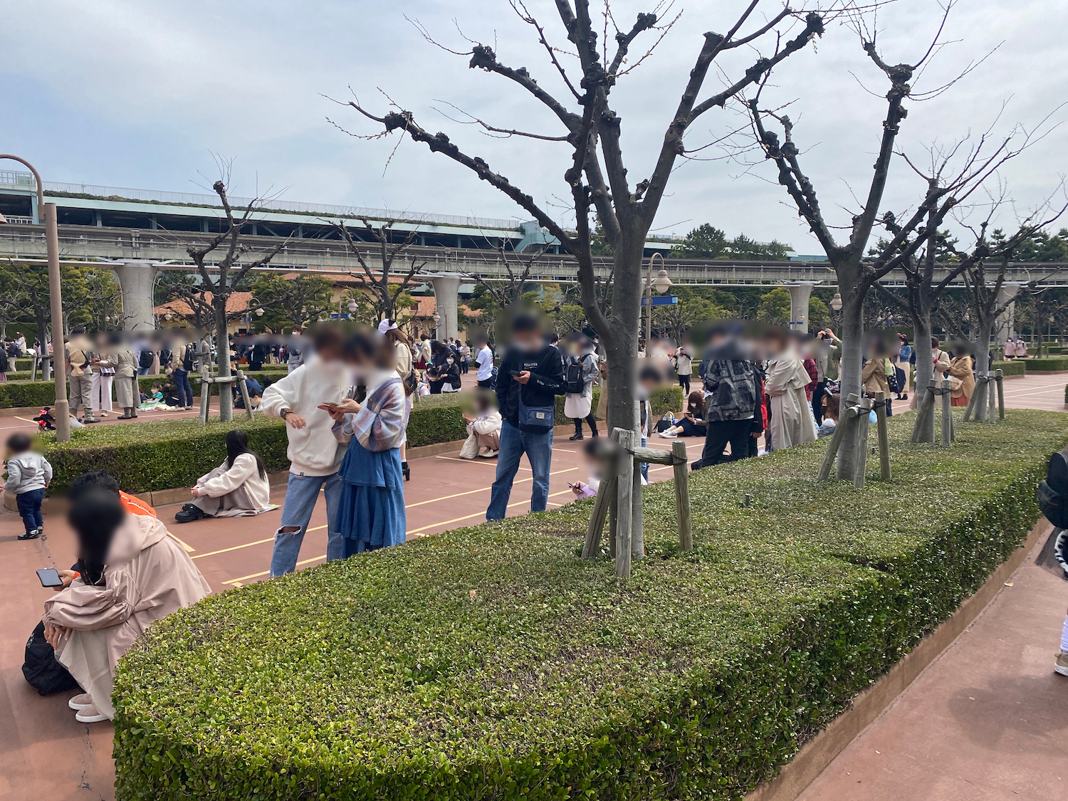 ディズニーシー10時30分入園待ちの様子（2022年4月7日）