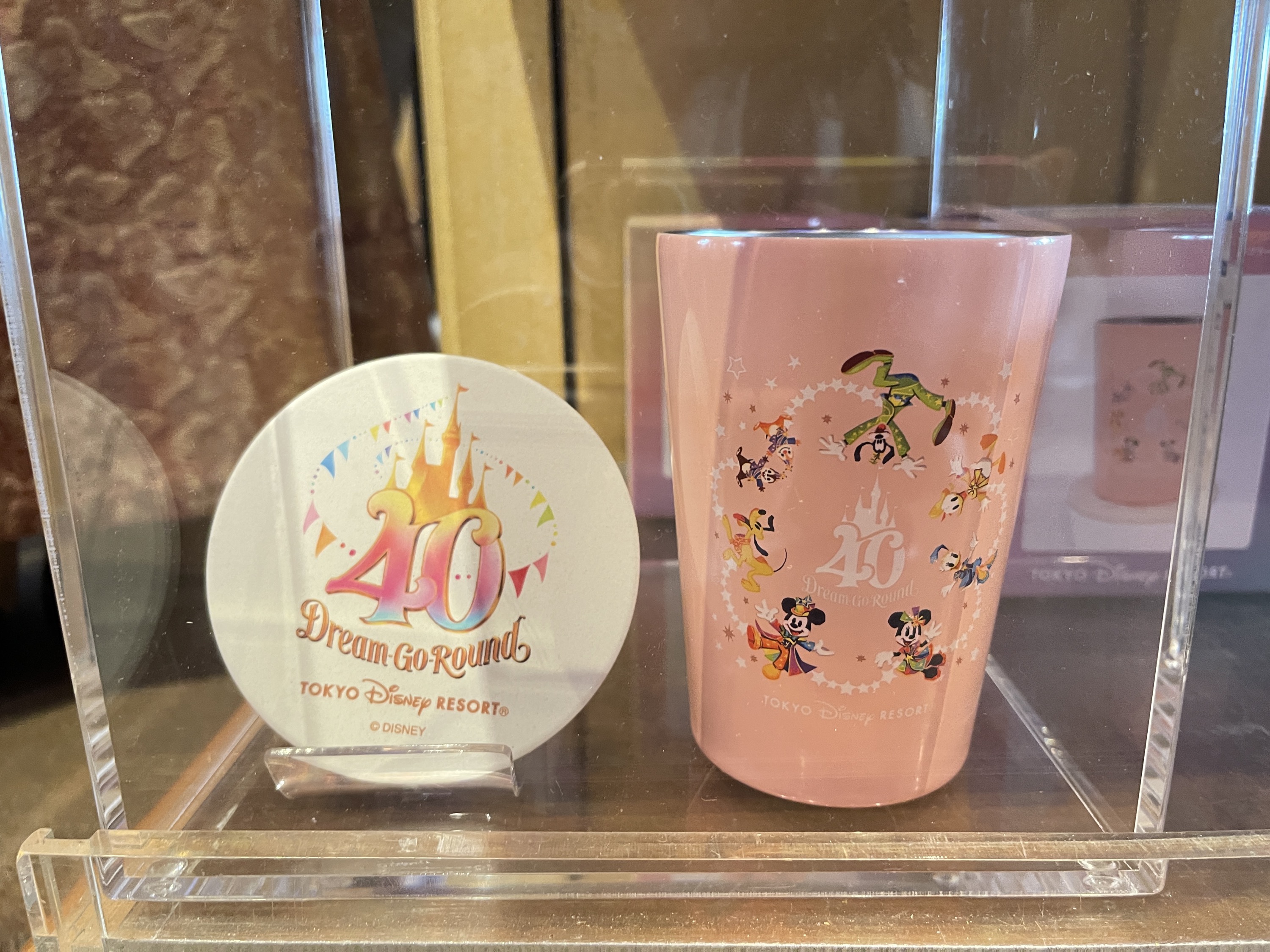 タンブラー＆コースター（ディズニー40周年グッズ）