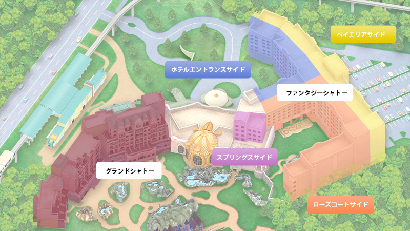 東京ディズニーシー・ファンタジースプリングスホテルのエリア分け