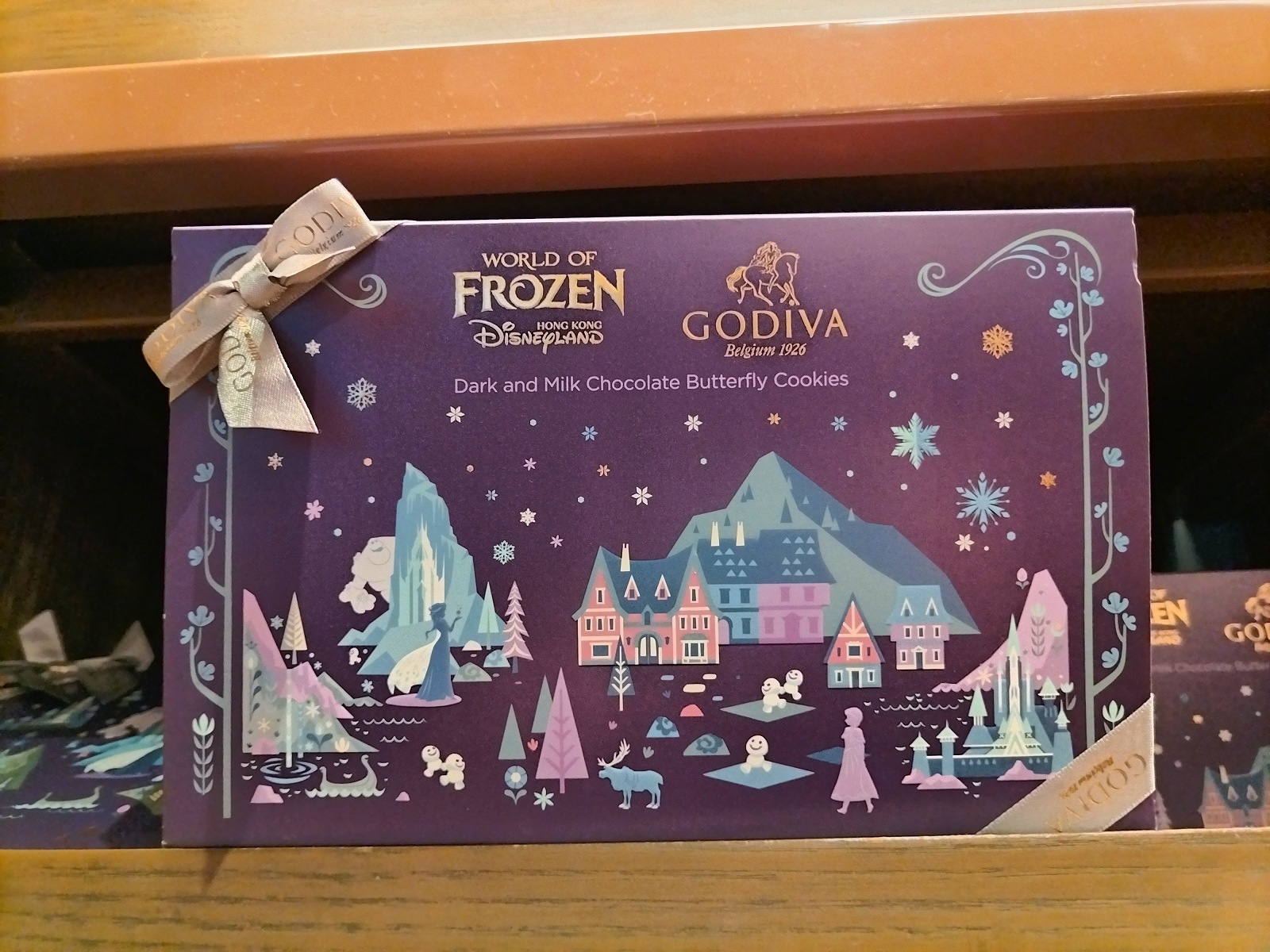 香港ディズニーアナ雪グッズ：【GODIVAコラボ】チョコクッキー（ダーク／ミルク）セット