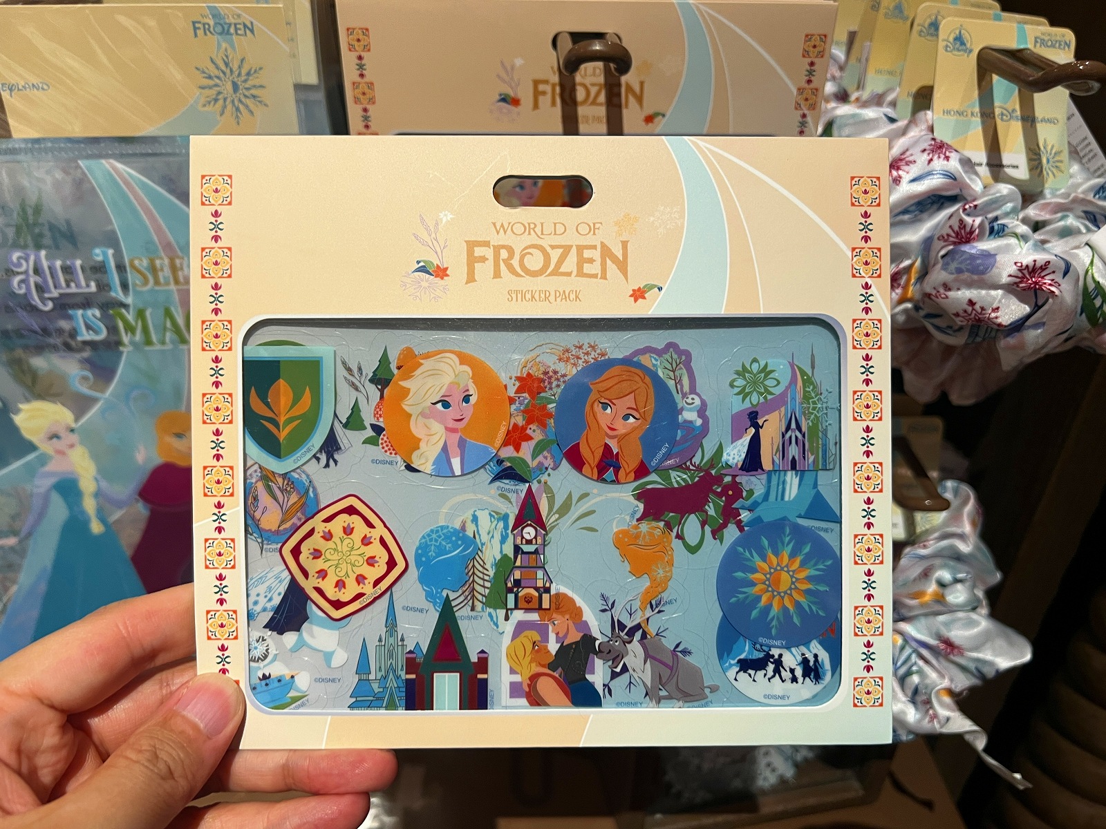 香港ディズニーアナ雪グッズ：ステッカーパック