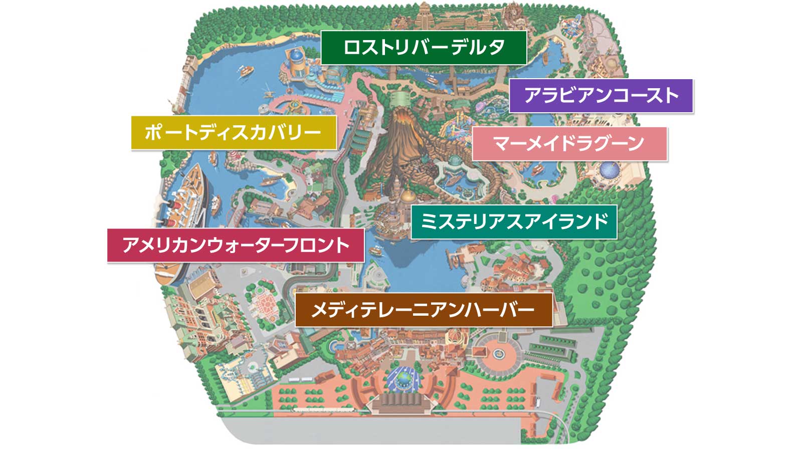 ディズニーシーのテーマポート