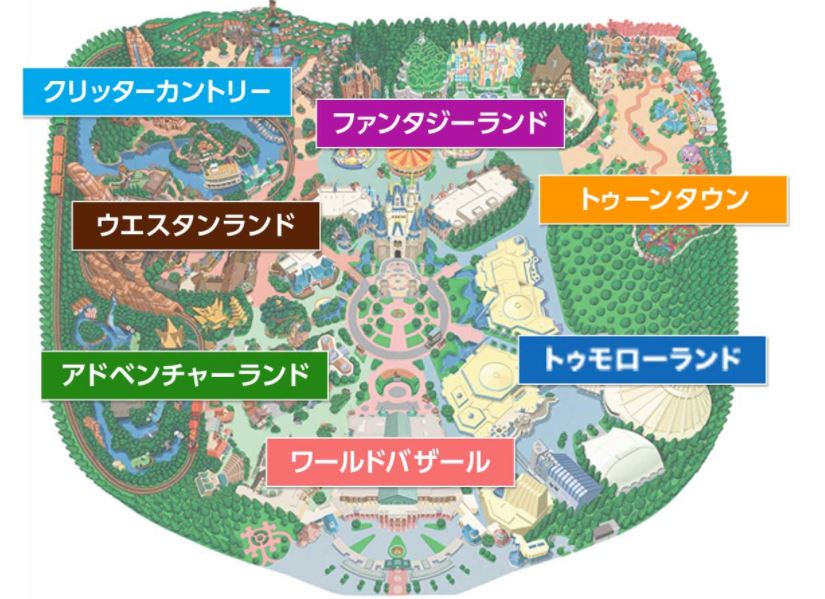 東京ディズニーランドのエリア