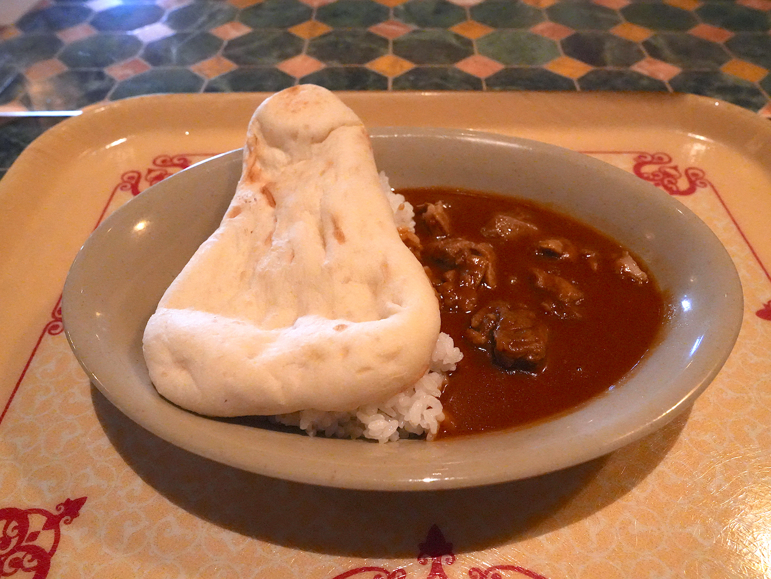 チキンカリー ライスとナン付き