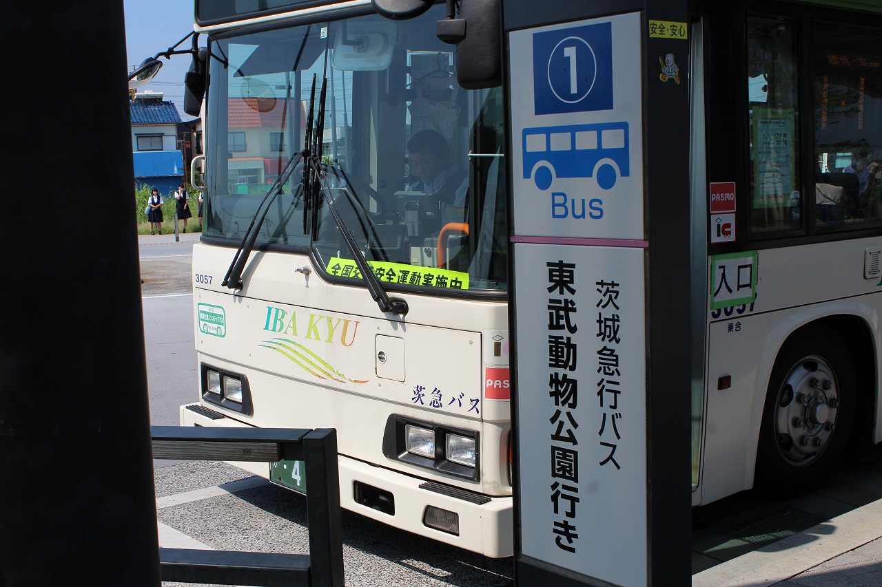 暑い中歩きたくない人は東武動物公園駅西口からバスで行こう