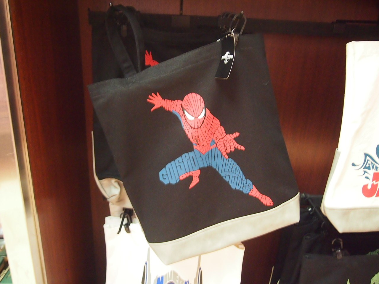 スパイダーマンタイポグラフィトートバッグ