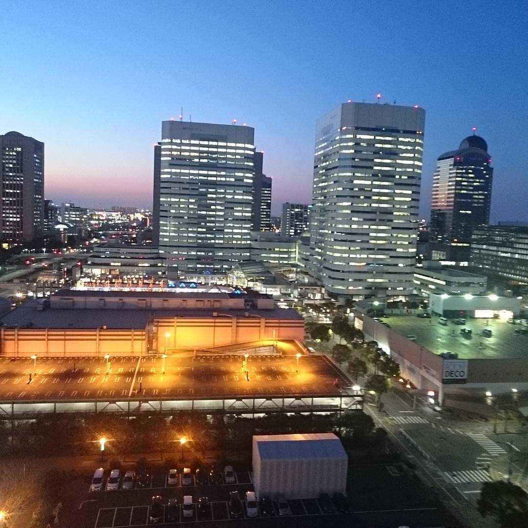 客室から見える夜景