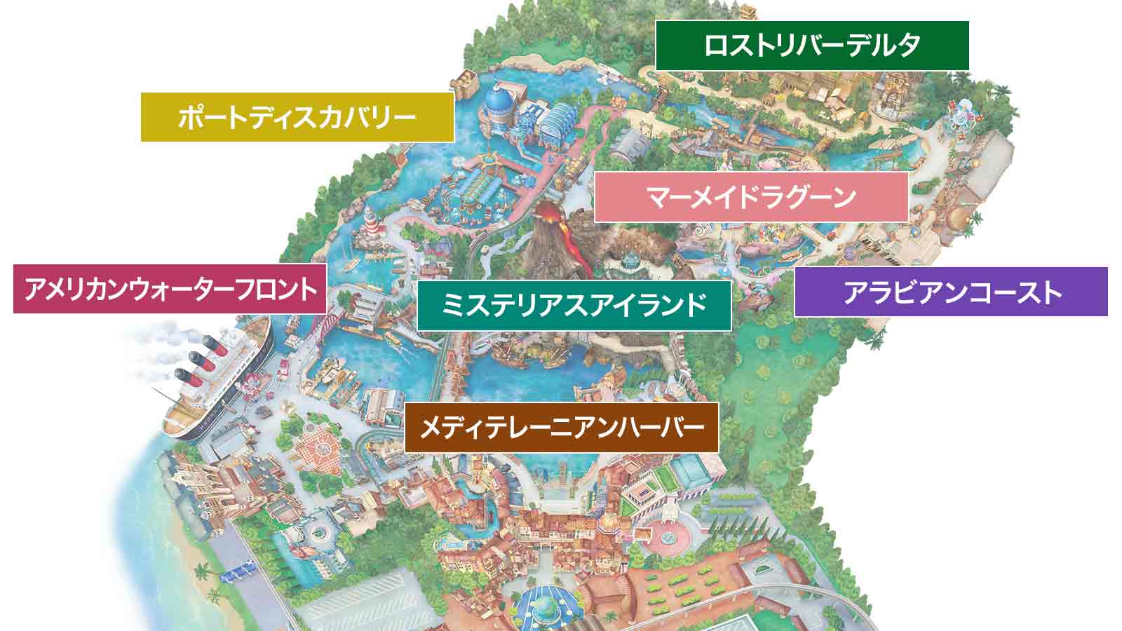 2019年のディズニーシーの地図