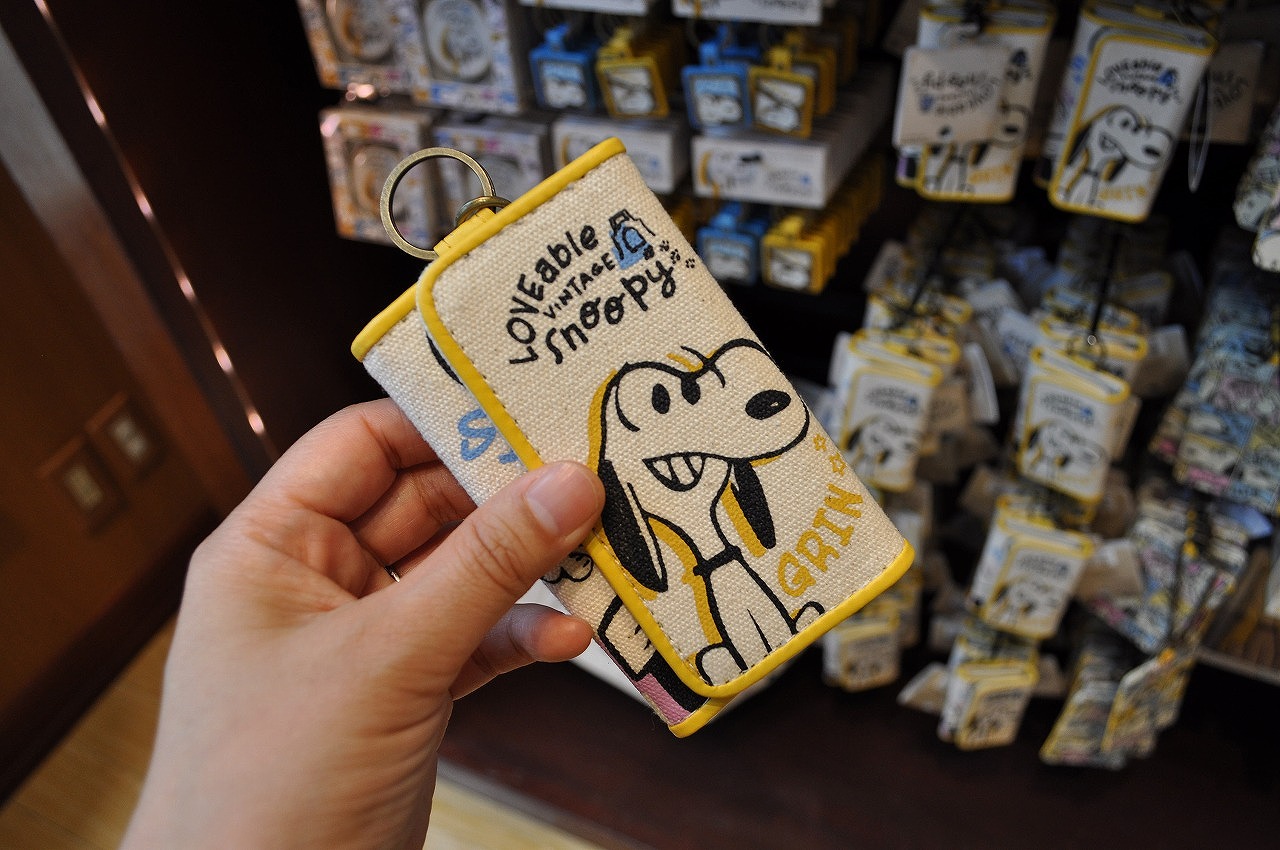 スヌーピーグッズ「LOVEable VINTAGE snoopy」／キーケース