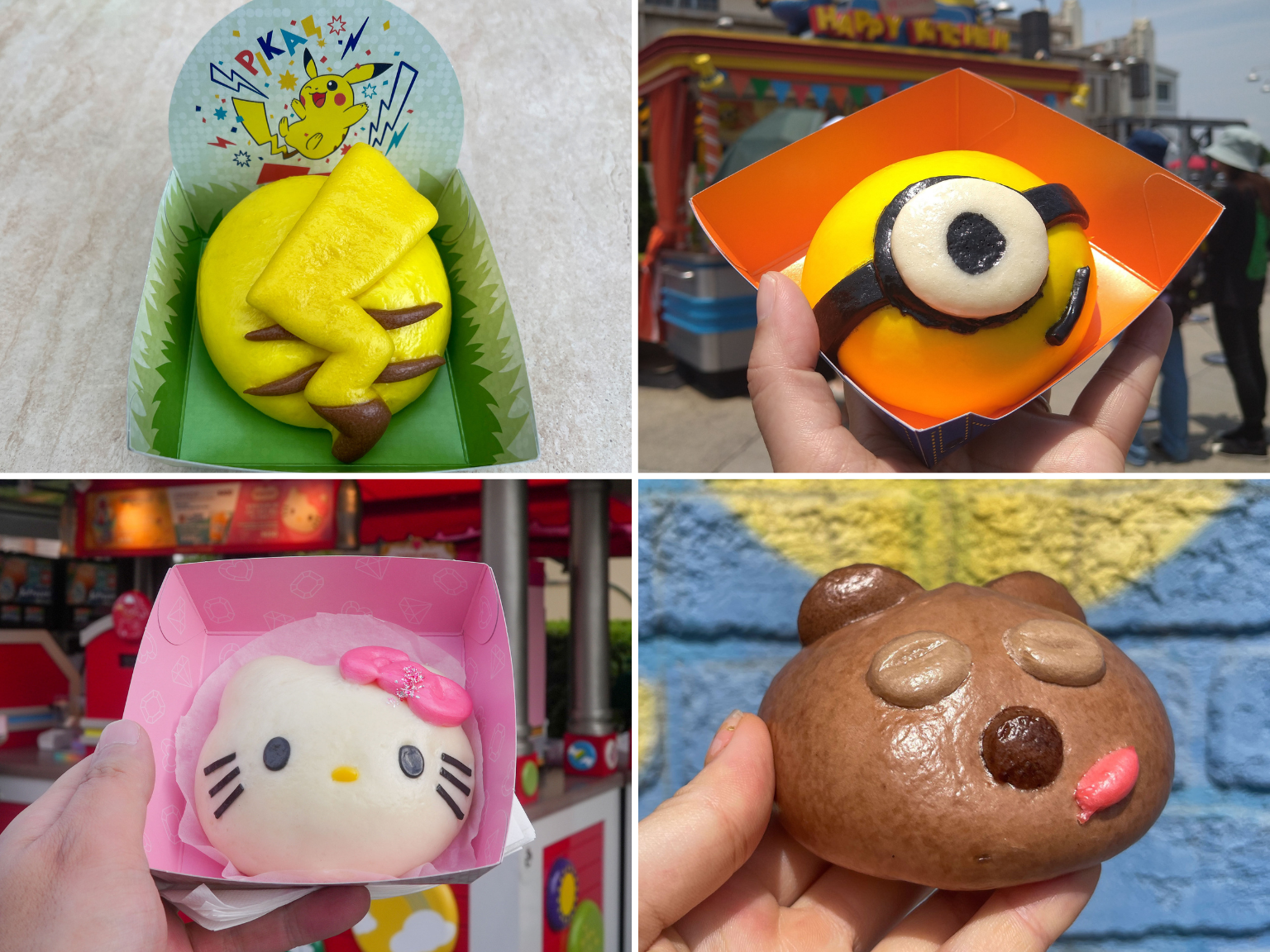 【USJ】キャラクターまん全4種類！ドラえもん、ミニオン、ティムまん！味と販売場所まとめ