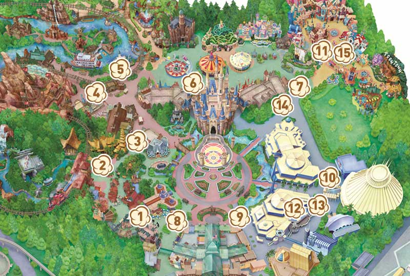 【ディズニーランド】ポップコーンワゴンMAP