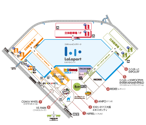 EXPOCITY駐車場案内図